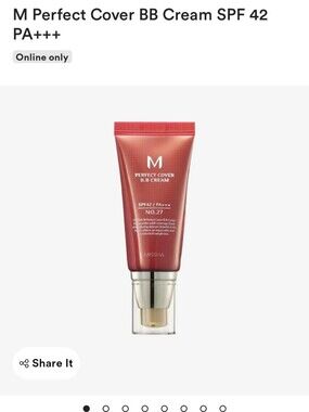 MISSHA M Perfect Cover BB Cream No.27 - Red Tube.